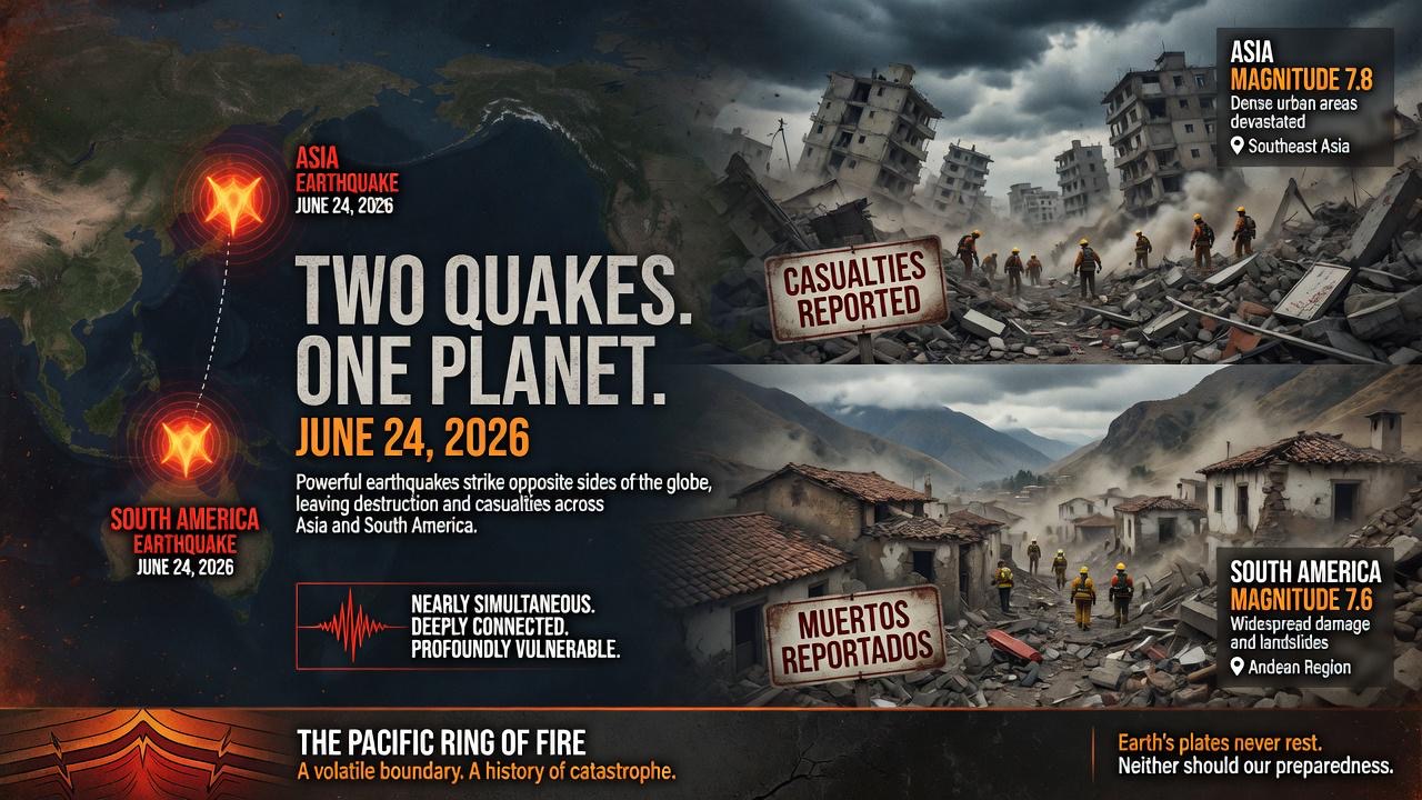 2 Separate Continents Hit by Massive Earthquakes
